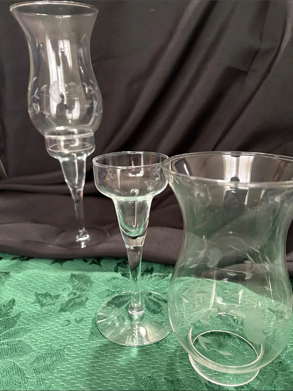 Vintage Princess House Heritage Hurricane Vases